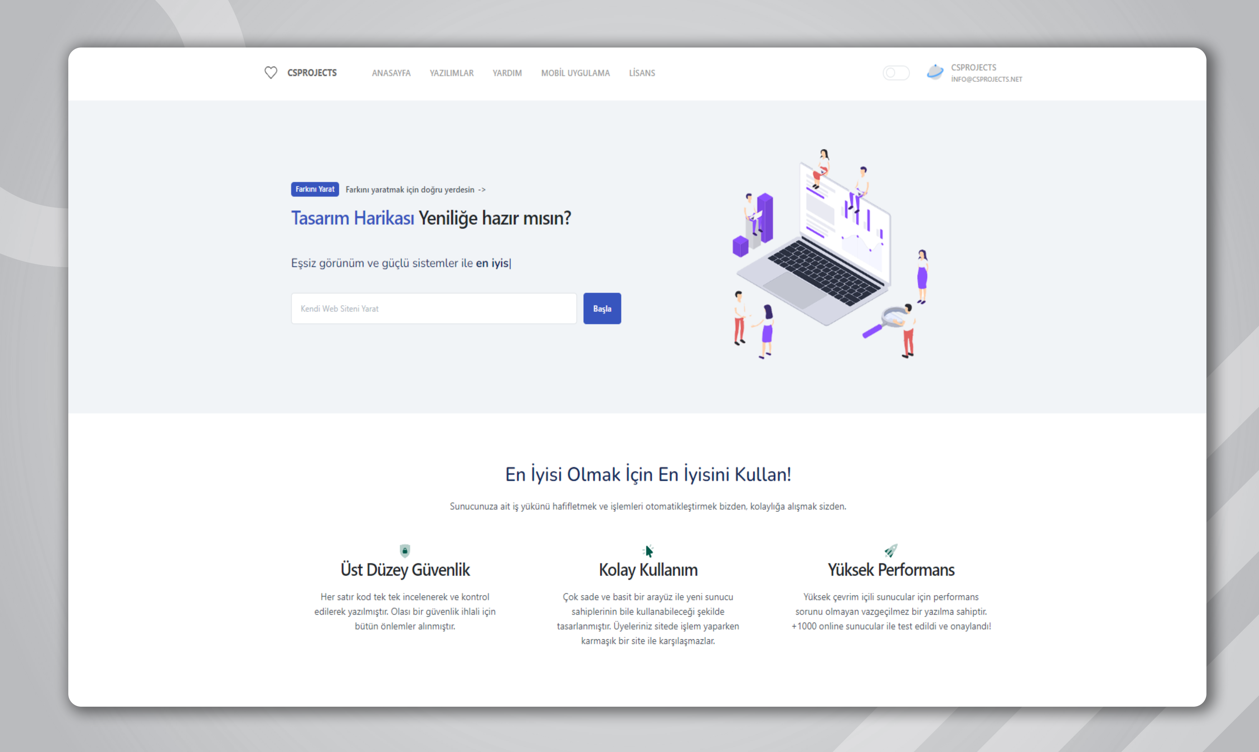 CSProjects Yazılım Satış Scripti